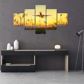 Tablou  cu avion zburând (125x70 cm), în 40 de alte dimensiuni noi