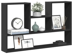 vidaXL Raft de perete, negru, 99x15x60 cm, lemn prelucrat