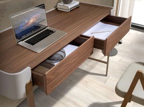 Birou deosebit design LUX Walnut-Bej