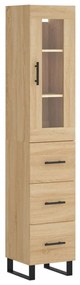 3199260 vidaXL Dulap înalt, stejar sonoma, 34,5x34x180 cm, lemn prelucrat