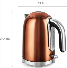 Cana electrica Swiss Haus SH-SWK2127, 2000 W, 1,7 l, Baza rotativa la 360°, Filtru, Pereti dubli, Cupru