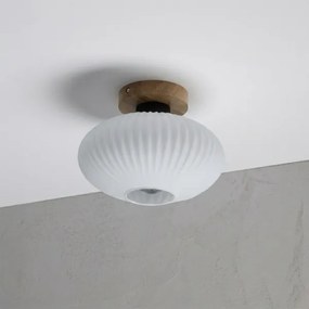 Plafonieră HARMA WOOD 1xE27/15W/230V stejar/alb, Ø 25 cm