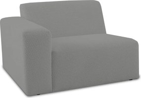 Modul pentru canapea gri cu tapițerie din stofă bouclé (cu colț pe partea stângă ) Roxy – Scandic