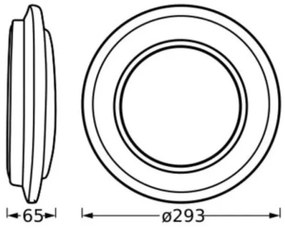 Osram - Plafonieră LED ORBIS BERLIN LED/16W/230V, diametru 29,3 cm, neagră