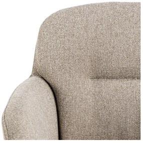 Scaun de sufragerie bej cu cotiere tapițat Dora – Actona