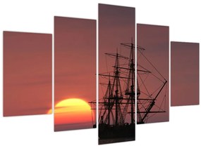 Tablou - Navă medievală (150x105 cm)