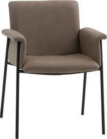 Scaun tip fotoliu Ramira, piele ecologica, structura metalica - MARO