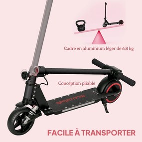 SPORTNOW Trotinetă electrică pentru copii 6-14 ani scooter electric pliabil pentru copii viteză maximă 14 km/h aluminiu negru | Aosom Romania