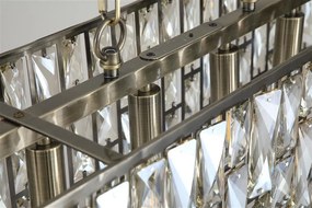 Lustra metal alama antic, sticla sampanie Bijou 8Lt