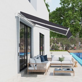 Outsunny Pânză de Schimb pentru Copertină Retractabilă Anti UV 30+, 3.47x2.9 m, Gri | Aosom Romania