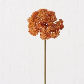 Planta decor, 35x11 cm, metal/plastic, portocaliu