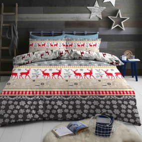 Lenjerie de pat din flanel CHRISTMAS TIME colorata Dimensiune lenjerie de pat: 70 x 90 cm | 140 x 220 cm