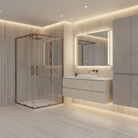 Cabina de dus Rea City 80x100 Brush Copper