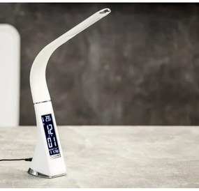 Lampă LED de masă dimabilă cu afișaj PELLE LED/7W/230V alb Brilagi