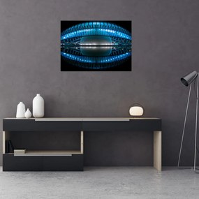 Tablou pe sticlă cu stadion de fotbal (70x50 cm)