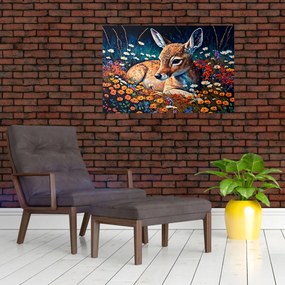 Tablou - Cerb pictat (90x60 cm)