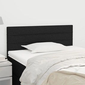 346132 vidaXL Tăblie de pat, negru, 100x5x78/88 cm, textil