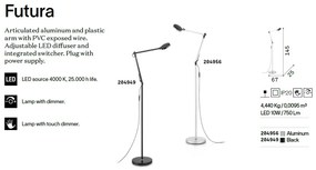 Lampadar LED modern cu brat articulat FUTURA PT NERO