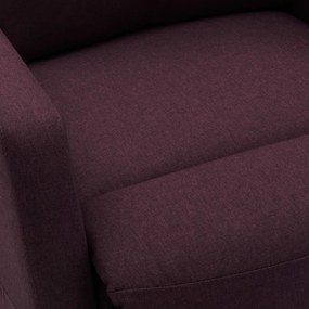 Fotoliu de masaj rabatabil cu ridicare, violet, material textil 1, Violet