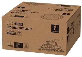 Aigostar - Corp de iluminat industrial LED UFO Highbay, 100W, 230V, 4000K, IP65