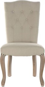Scaun de dining bej din in și lemn de cauciuc, 51×47,5×101 cm, „Shooter Beige"