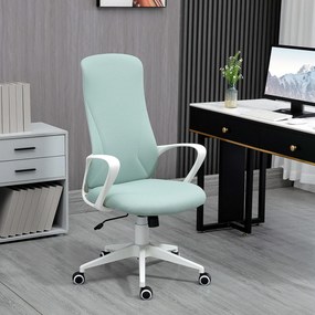 Vinsetto Scaun de birou ergonomic, cu înălțime ajustabilă și balans, 62x56x110-119,5 cm, verde | Aosom Romania