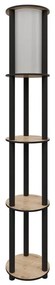 Lampadar cu rafturi 1xE27/40W/230V 150 cm negru/maro