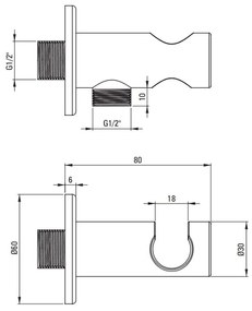 Set paravan dus walk-in 100x195 cm, rigola si set de dus incastrat negru Temisto