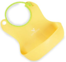 Cangoroo baveta din silicon Baby Bib A.m A.m - galben