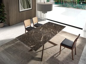 Masa extensibila deosebita design LUX Porcelain Marble 160-200cm