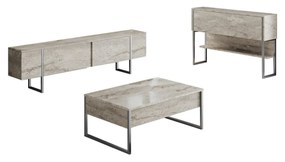 Mobilier living Luna set (Travertin + Argintiu) . 1102333