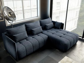 Colțar extensibil dumonde cu ladă de depozitare si sezut confortabil din spuma high-density, Malta Enjoy Antracit II 235x185 cm