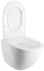 Omnires Ottawa vas wc cu capac soft-close agatat da da alb lucios OTTAWACSPMWBP
