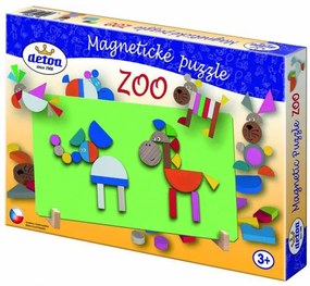 Puzzle magnetic ZOO într-o cutie de 33x23x3,5cm