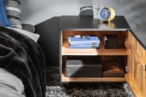 Noptiera din lemn de mango Scorpion 50cm, negru