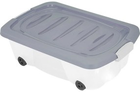 Cutie de depozitare sub pat cu roți 60 × 38 × 17,5cm, gri