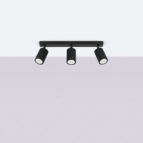 Spot negru 6,5x45 cm Gleam – Sollux