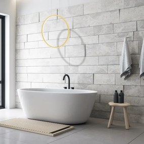 Lustr LED SATURNO 28W, 50 cm, IP44, auriu, cu cablu