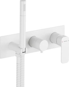 Baterie albă pentru duș încastrată (2 ieșiri) Spy – Sapho