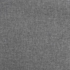 Scaune de bucatarie pivotante, 6 buc., gri deschis, textil 6, Gri deschis