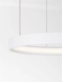 Lustra LED suspendata design modern circular PERRINE D-40cm alba