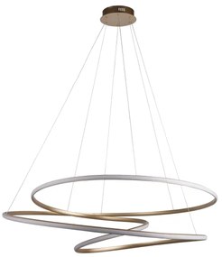 Endon 97645 - Lustră LED dimerizabilă pe cablu TWIRL LED/131W/230V 3000K, auriu