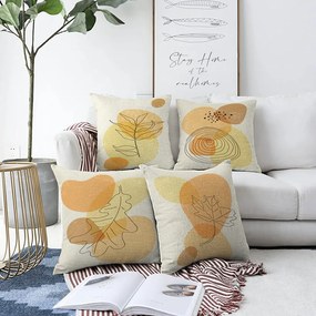 Set 4 fețe de pernă Minimalist Cushion Covers Sunset, 55 x 55 cm