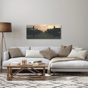 Tablou - Ponton de lemn, lac (120x50 cm)