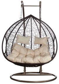 Fotoliu dublu suspendat Deber (cupru + maro + crem) . 1116293