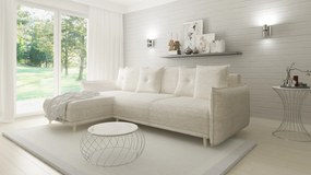 Coltar Extensibil Gamma 238 x 170 Cm Revesibil, Tapiterie Textila Bej