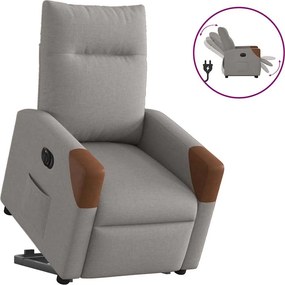 vidaXL Fotoliu electric rabatabil cu ridicare, gri taupe, textil