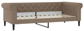 354225 vidaXL Cadru de pat, cappuccino, 80x200 cm, piele ecologică