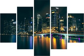 Tablou - Singapore noaptea (150x105 cm)