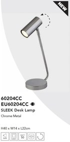 Veioza/Lampa de birou minimalista Sleek crom